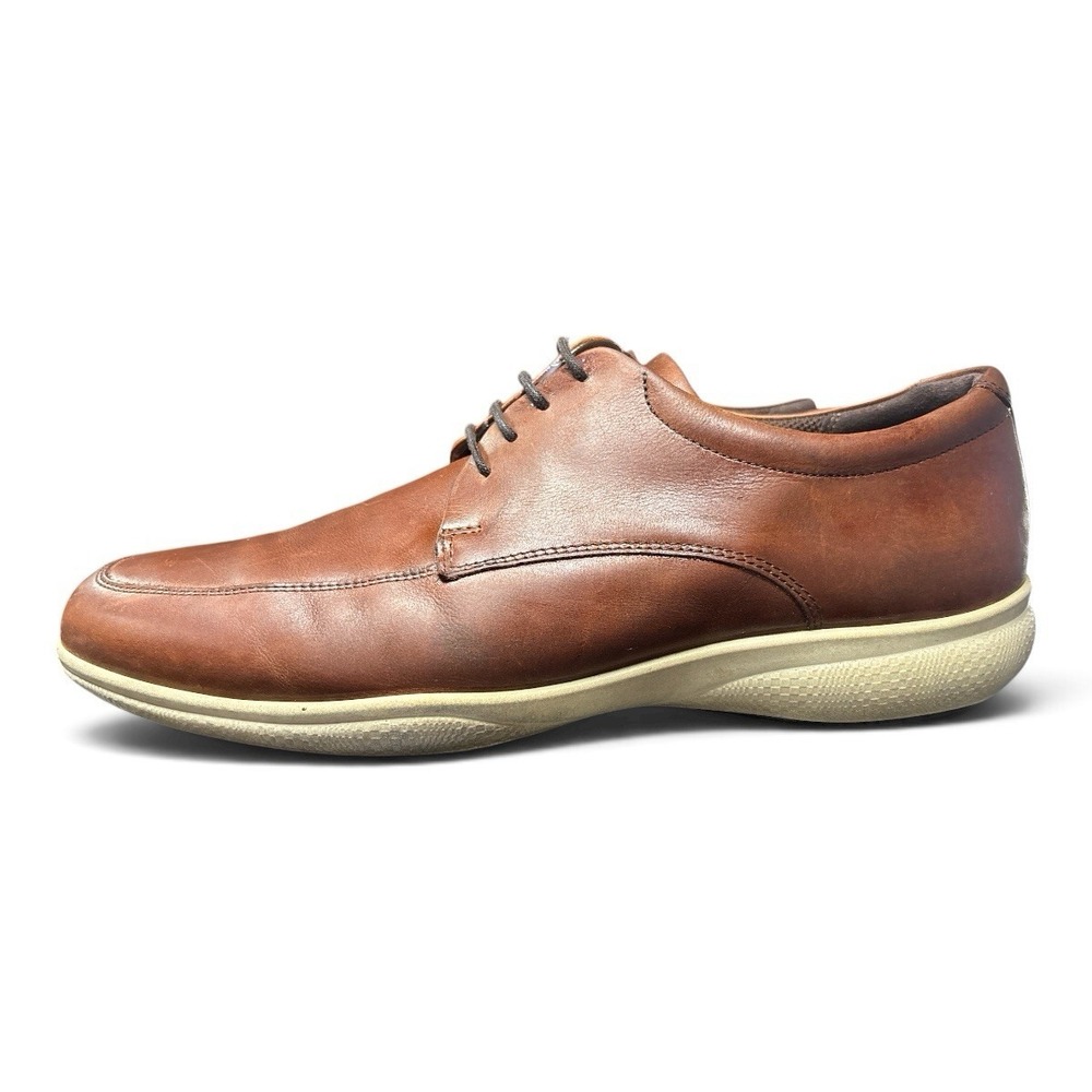 ECCO Men's Brown Leather Apron Toe Oxford Comfort Shoes EU 43 US 9–9.5 - Picture 1 of 7